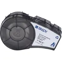 Brady M21-17-423 polyestertejp | svart text - vit tejp | 25,40mm x 12,70mm (original)