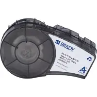 Brady M21-11-427 laminerad vinyltejp | svart text - vit tejp | 12,70mm x 19,05mm (original)