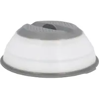 Jata Mikrovågslock - Grönsaksdroppsil - Ångkokare - Diameter 26 cm - Vikbart - Värmebeständigt - Färg transparent
