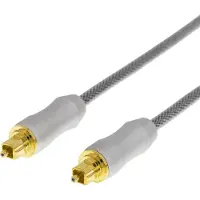 Deltaco - Digial audiokabel (optisk) - TOSLINK hane till TOSLINK hane - 2 m - svart