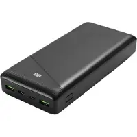 Deltaco Powerbank 30 000 mAh, 1x USB-C, 2x USB-A, snabbladdning