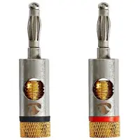 Nedis Banana Connector | Rak | Hane | Guldplaterad | Skruva | Kabel input diameter: 7.0 mm | Metall | Guld | 2 st. | Kartong med täckt fönster
