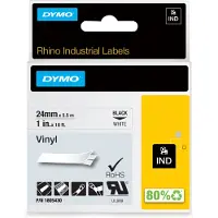 Dymo 1805430 Märkband Vinyl Bandfärg: Vit Skriftfärg: Svart 24 mm 5.5 m