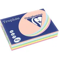 Clairefontaine 80g A3 papper | laxrosa/grön/kanariegul/rosa | 1707C | 500 ark [5,2kg]