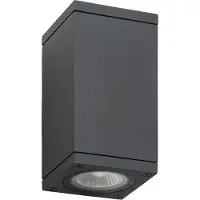 LCD Vägglampa utomhus 5160, dimbar, Svart, Aluminium / grå / zink, Modern, Utomhusvägglampa