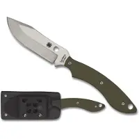 Spyderco Stok Bowie FB49GPOD OD Green G10 fixed knife, Sjoerd Stok design