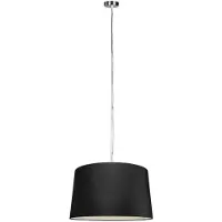 QAZQA Modern pendellampa stål med skärm 45 cm svart - Cappo 1