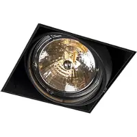 QAZQA Infälld spotlight svart AR111 lutbar och roterbar trimless - Oneon