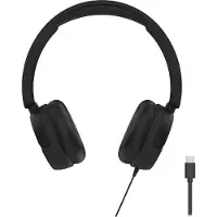 STREETZ HC110 Hörlurar, vikbara, volymkontrol, USB-C, black