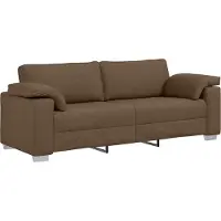 vidaXL 3-Sits soffa Brun 220 cm tyg