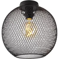 QAZQA Modern taklampa svart 30 cm - Mesh Ball