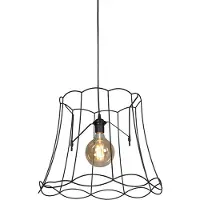 QAZQA Retro Hänglampa Svart 50 cm - Granny Frame