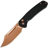 CJRB Pyrite Bowie J1942-RG, Rosegold PVD AR-RPM9, Black Steel, pocket knife