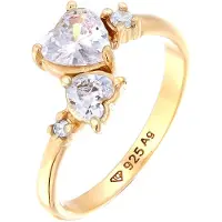 Elli Ring 'Herz' guld / transparent