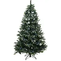 Konstgjort julgran PE/PVC “Limited Edition”, Klass A+, 180x124 cm med färg- och vita LED-lampor NORDIC WINTER (780-321)