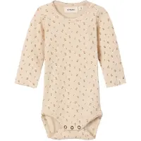 Lil´ Atelier Lil' Atelier Body l/ä - NbfGago - Noos - Dimma m. Blommor - - 68 - Body L/Ä