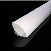 DEVELTRON Aluprofil 5 med opal kåpa - 2500 mm hörnprofil