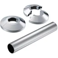Danfoss väggros Krom t-VHX - rund t-VHX-DUO-MONO forkr 013G3133
