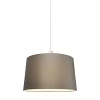 QAZQA Modern pendellampa vit med skärm 45 cm taupe - Combi 1