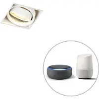 QAZQA Smart infälld spotlight vit trimless inkl WiFi GU10 - Oneon 1