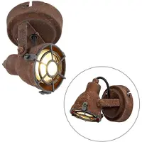 QAZQA Industriell spotlight rostbrun - Sorra
