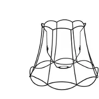 QAZQA Metallskärm svart 40/31 - Granny Frame