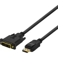 Deltaco DisplayPort till DVI monitorkabel, 20-pin ha - ha 3 m (DP-2030
