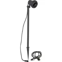 Star Trading Focus jordspett spotlight i svart, höjd 67 cm, Svart, Aluminium / grå / zink