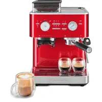 KitchenAid 5kes6551eca Halvautomatisk Espressomaskin Med Kaffekvarn - Espressomaskiner & Tillbehör Plast Red Metallic