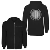 Ginza.se Bring Me The Horizon: Unisex Zipped Hoodie/Flower of Life (Black) (Back Print) (X-Large)