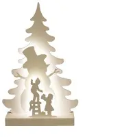 NSH Nordic Julsiluett 3D LED-ljus med snögubbe motiv NORDIC WINTER (780-553)