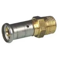 Henco pressningsövergångsnippel 26 mm x 34 CuSi