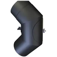 KIERULFF 200 mm Metalbestos knärör 90° med fas och renslucka