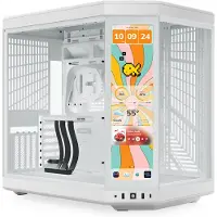 HYTE Y70 Touch - Mid tower - utökad ATX - genomskinlig sidopanel (glas) - ingen strömförsörjning (ATX) - snövit - USB/ljud