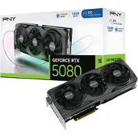 PNY Grafikkort Nvidia RTX 5080 16GB OC Triple Fan 16 GB GDDR7 RAM PCIe x16 HDMI 2.1, DisplayPort 2.1