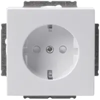 ABB Schuko vägguttag enkel semi 16A 1M vit