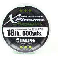 Sunline PE Line Asegai Xplasma 600yds PE 1,7 18lb ljusgrön (5080) ljusgrön färg