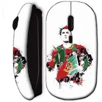 CAPACHEAP Souris Sans Fil Cristiano Ronaldo Football Noir
