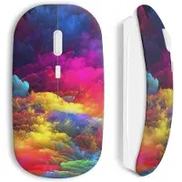 CAPACHEAP Souris sans fil Nuages de peinture