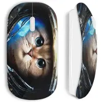 CAPACHEAP Souris Sans Fil Astronaut cat