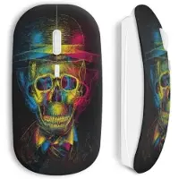 MANIACASE Souris sans Fil Tête de mort Multicolors