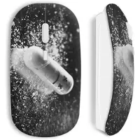 MANIACASE Souris sans fil Pilule black white