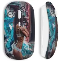 CAPACHEAP Souris Sans Fil Sexy Girl Graphitis