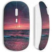 CAPACHEAP Souris Sans Fil Coucher de soleil rose