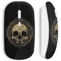 CAPACHEAP Souris sans Fil Tête de mort Black