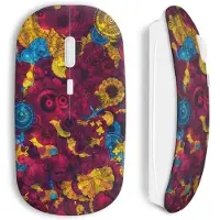 CAPACHEAP Psychedelic Style Souris Sans Fil