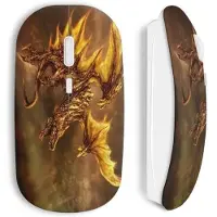 CAPACHEAP Souris sans fil fire breathing dragon
