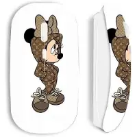 CAPACHEAP Souris sans fil maniacase blanche Minnie disney marron LV