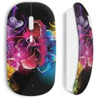 MANIACASE Souris Sans Fil Flowers fleurs multicolor
