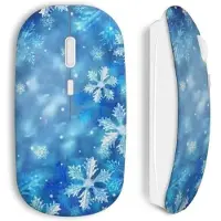 CAPACHEAP Souris Bleu Neige sans fil